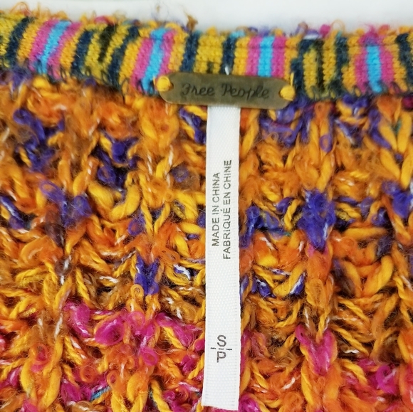 Free People Highland Oversized V-Neck Sweater in Polcano Combo Color - Picture 12 of 16